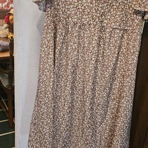 SHEIN Curve Brown Floral Dress
